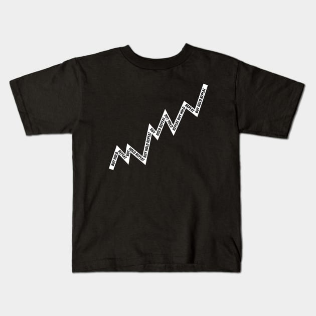 Buy Hold Repeat Line Chart White Kids T-Shirt by Shinsen Merch